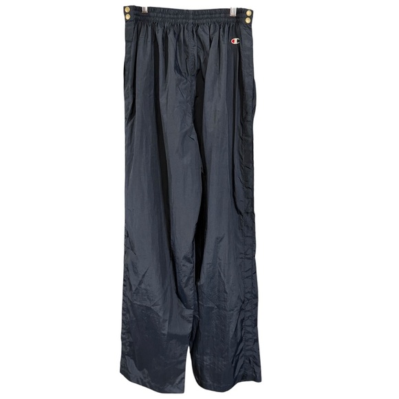 Champion Black Breakaway Pants | Snap Sides Retro XL - Picture 1 of 7